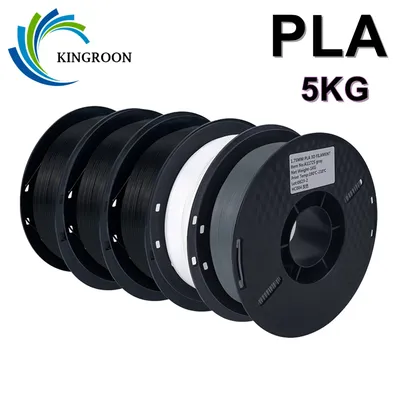 5KG PLA Filament 1.75mm Black White Gray High Quality Toughness 3D Printer Material 5 Rolls Local