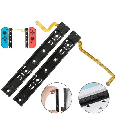 Left+Right Replacement Rail Slider Set Flex Cable Home Games Accessories for Nintendo Switch Joy-Con