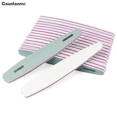 5Pcs Nail Files Sponge 1000/4000 Diamond Design Green Sandpaper Manicure Tools Set Polisher Sanding