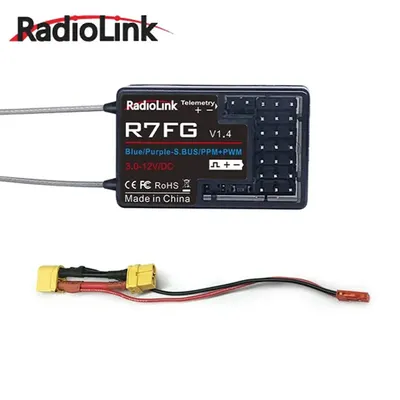 RadioLink R7FG 2.4GHz 7CH Dual Antenna Reciever High Voltage Integrated Gyro Version For Radiolinks