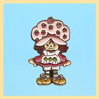 Lovely Little Girl Badge CAnimation Brooch Clothes Hats Accessories Cartoon Pins Childrens