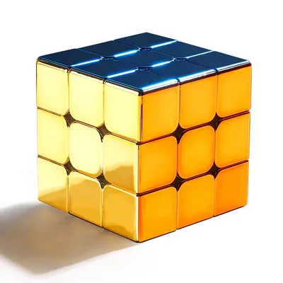 [Picube] SengSo Metal 3x3 Magnetic Golden Cubo Magic Cube Puzzle Speed Cibe M3 3x3x3 Magico Cubo