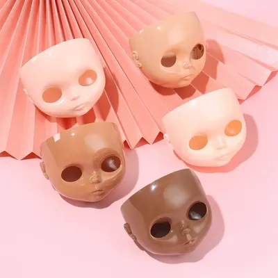 1Pcs 1/6 Blyth Doll Factory 30cm Plastic Blyth DIY Doll Faceplate With Backplate Change Makeup