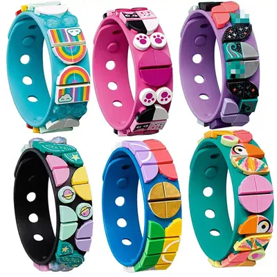 2023 New Diy DOTS Go Team!Building Block Toys 41900 41901 41902 41903 41911 41912 Silicone Bracelet