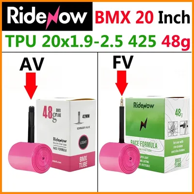 Ultralight RideNow TPU Inner Tube 20" inch 425 BMX Bicycle 20x1.9 2.0 2.1 2.2 2.3 2.4 2.5 Tire 48g