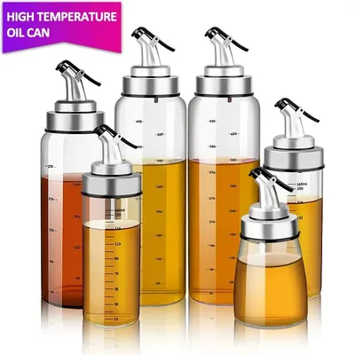 180/300/500ml Cooking Seasoning Oil Bottle Sauce Bottle Glass Storage Bottles for Oil and Vinegar