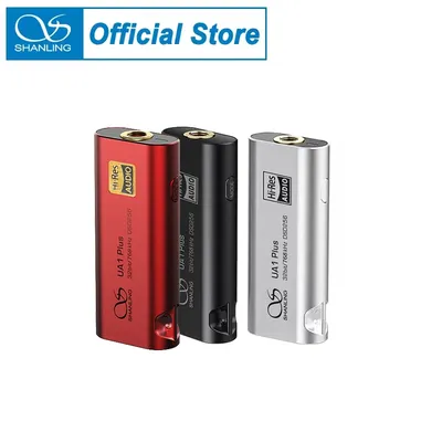SHANLING UA1 plus USB DAC Amp Headphone Amplifier Dual CS43131 Chips Hi-Res Audio PCM 32bit/768kHz DSD256 Type-C to 3.5mm