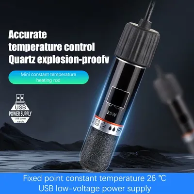 USB Mini Aquarium Heating Rod For Small Fish Tank 26°C Constant Temperature Aquarium Heater