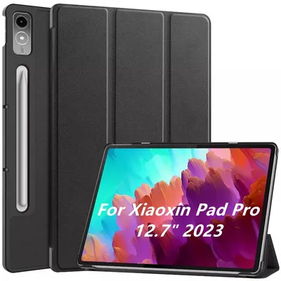 for Lenovo Xiaoxin Pad Pro 12.7 inch 2023 TB-370FU Tri-Folding Stand Smart Tablet Case For Lenovo