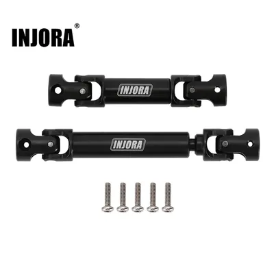 INJORA Hardened Steel Drive Shafts for 1/18 RC Crawler TRX4M Defender Bronco (4M-50BK)