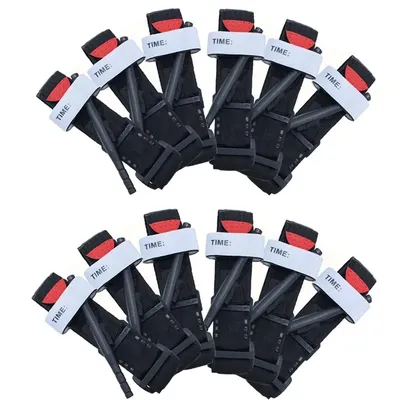 1/12 Pcs Emergency Tourniquet Outdoor Portable First Aid Quick Slow Release Tourniquets CAT Medical