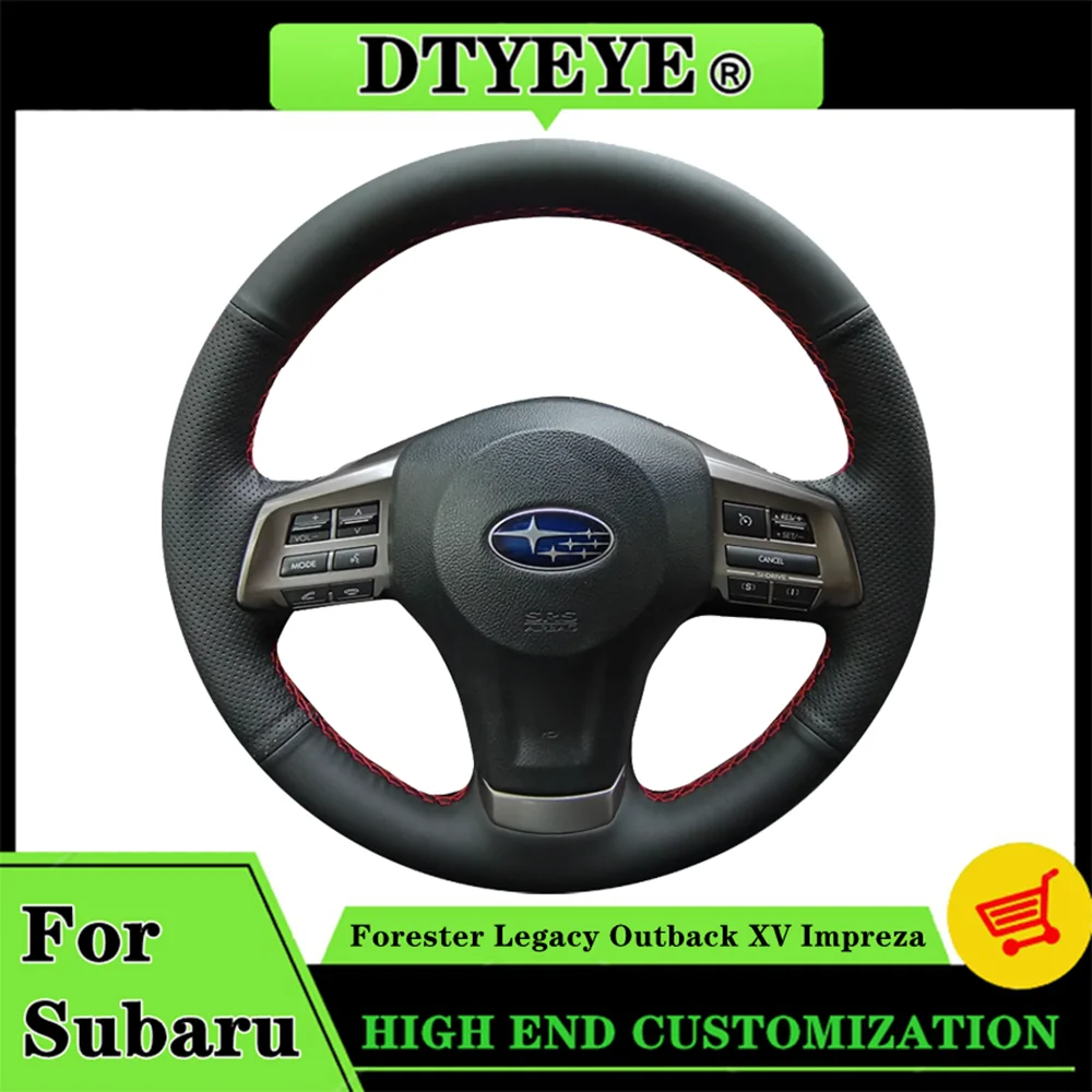 Car Steering Wheel Cover For Subaru Forester Legacy Outback 2012-2016 XV Impreza Customized DIY Original Steering Wheel Braid