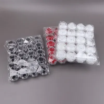 20PCS Acrylic Crystal Ring Boxes Storage Display Box Storage Organizer Case Clear Package Box for