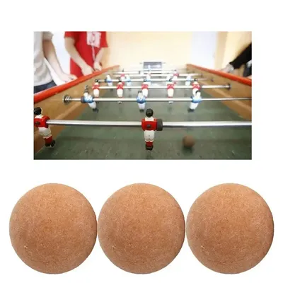 4 Lot 36mm Cork Solid Wood frosted Foosball Table Soccer Ball Football Baby Foot Fussball Desktop