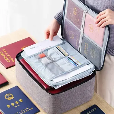 Document Storage Bag Multi-layer Large Capacity File bag Password Briefcase Organize Pouch