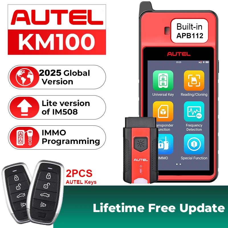 Autel MaxiIM KM100 Key Fob Programmer Immobilizer Tool Key Creation IMMO Learning Chip Read Write Cloning PK AUTEL KM100E KM100X