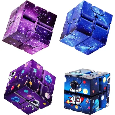 Infinity Magic Cube Starry Sky Square Puzzle Toys Four Corner Maze Toys Children Adult Decompression