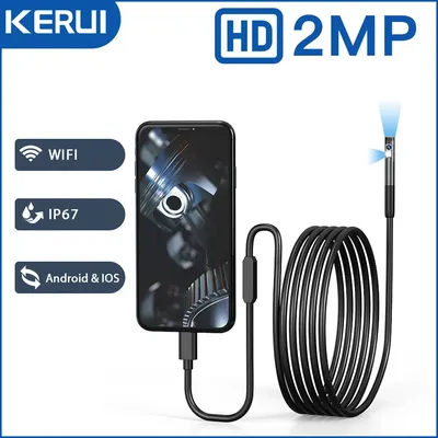 KERUI 2MP Single/Dual Lens Endoscope Android Mini Inspection Camera for Iphone Waterproof Pipeline