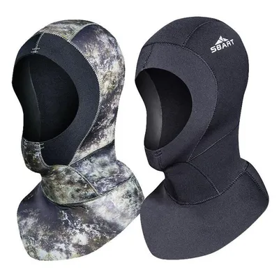 3mm Diving Caps Neoprene Scuba Diving Hood with Shoulder Sun Protective Swimming Warm Cap Snorkeling