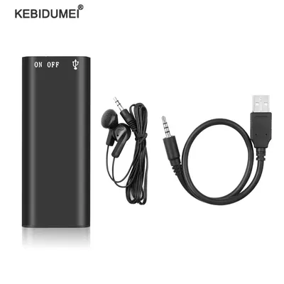 Mini Activated Digital Recorder Dictaphone 8G Stereo MP3 Music Player 3 in 1 8GB Memory Storage USB