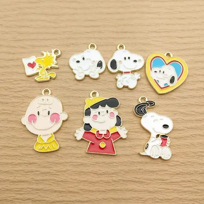 10pcs Enamel Cartoon Anime Charm for Jewelry Necklace Bracelet Earring Pendant Diy Craft Supplies Making Zinc Alloy Gold Plated
