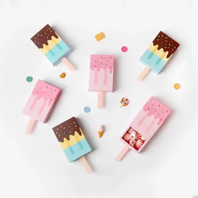 10/50pcs ice cream packaging boxes, candy box gift box