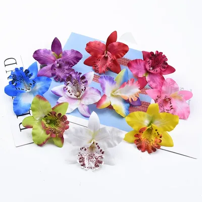 10 Pieces Thai Butterfly Orchid Wedding Bridal Accessories Clearance Diy Gifts Candy Box Home Decor