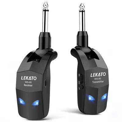 Lekato Wireless Guitar System 2.4Ghz Guitar Transmitter Receiver For Electric Guitar Wireless
