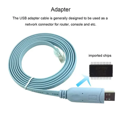 1.8M USB To RJ45 For Cisco USB Console Cable Debug Line For Cisco H3C HP Arba 9306 Huawei Router
