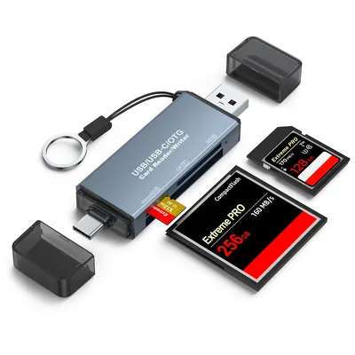 CF Card Reader 3-in-1 SD Memory Card MicroSD SLR Camera TypeC Dual-Purpose OTG 6in1 U disk Hard Disk
