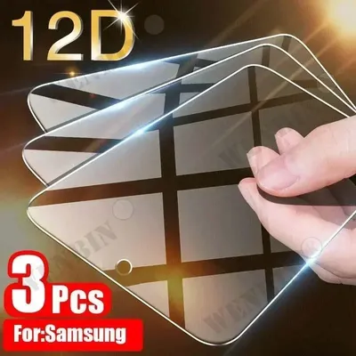 3 Pcs 9HD Screen Protector Full Protective Glass For Samsung S25 S24 S23 Ultra Plus S24 FE A56 A55