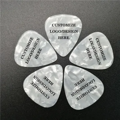 100pcs Customize on Pearl Colors Celluloid Guitar Picks Do Your Own Logo Design both Sides Printing