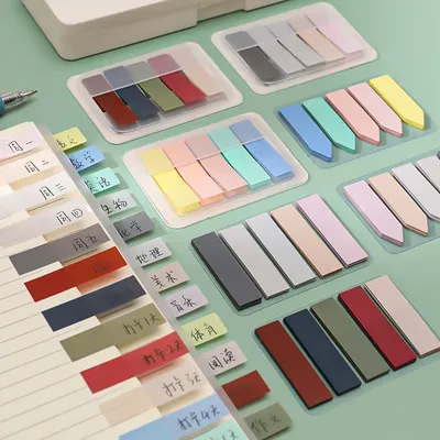 300 Sheets Macaron Color Sticky Notes Paster Sticker Index Flags Key Points Label Bookmark School