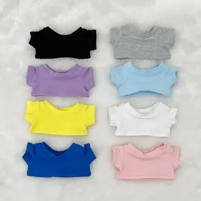Doll Clothes for 10/15/20cm Idol Doll Outfit Accessories Casual Solid Color Top T-shirt for Super