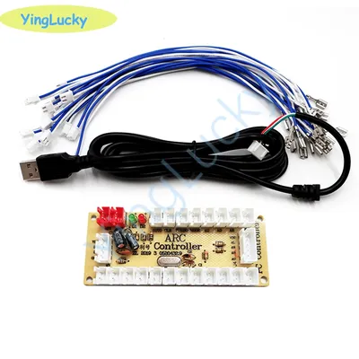 2 players Zero Delay Arcade USB Encoder PC to Joystick Arcade Rocker Circuit Board Control Panel For