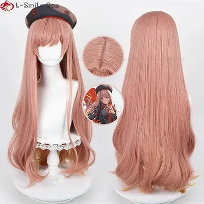 85cm Rapi Cosplay Wig Nikke Rapi Wig Cosplay Pink Orange Brown Heat Resistant Synthetic Hair Halloween Anime Wigs +Wig Cap