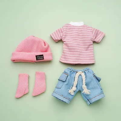 Doll's Clothes DIY Dress Up Fashion Doll Accessories T-shirt Shorts Suitable for Fat Doll