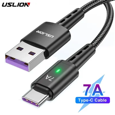 7A USB Type C Cable Wire For Samsung S23 S22 Xiaomi mi 13 Mobile Phone Fast Charging USB C Cable