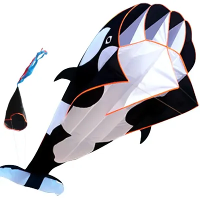 New Arrive Outdoor Fun Sports Single Line Software Whale/ Dolphin Kite / Animal Kites With Handle