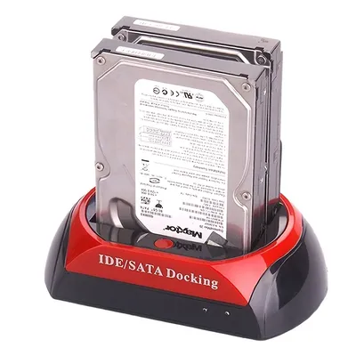 2.5 & 3.5 IDE/SATA Universal Hard Drive Dock - Dual-Disk, Dual-Use Serial & Parallel Ports for