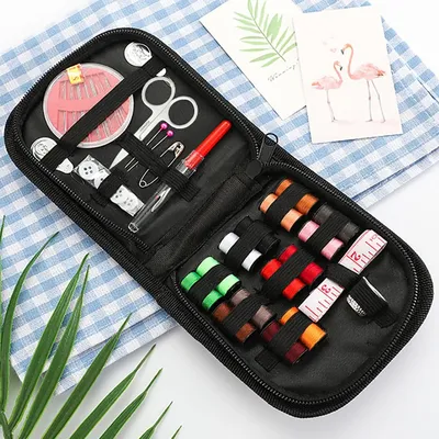 Set of 27 Sewing Kit Including Needle Thread Measure Scissor Threader Sewing Tool Accessories Zipper