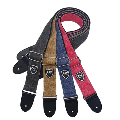 Guitar Strap Adjustable Widening Thickening Denim Cotton Guitar Belts for Electric Guitar Bass