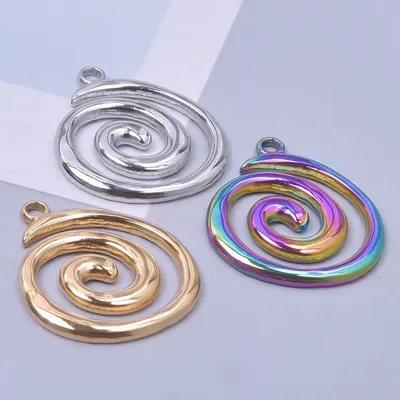 5Pcs Fashion Spiral Swirl CharmsVortex Circle Pendants for Necklace Bracelet Earring Jewelry Making Handmade Findings Wholesale