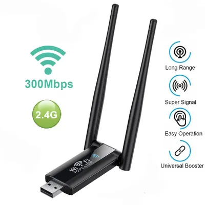 USB 2.4G 300Mbps Wireless WiFi Repeater Extender Router Wi-Fi Signal Amplifier Booster Long Range