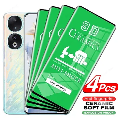 4Pcs HD Ceramic Film For Huawei Honor 90 lite 70 Pro 50 60 80 SE x9a x8a x7a Screen Protector For