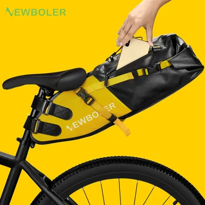 NEWBOLER Bike Bag Waterproof 13L Large Capacity Bicycle Saddle Bag Cycling Foldable Tail Rear Bag