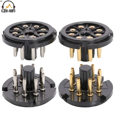 OCTAL TUBE BASE 8pin Gold Tin plated vacuum tube Octal sockets base for Guitar audio amplifier 1PC