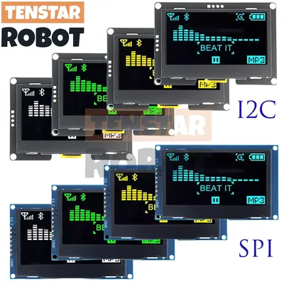 2.4" 2.42 Inch 128x64 OLED LCD Display Module SSD1309 12864 4 Pin IIC I2C SPI Serial Interface