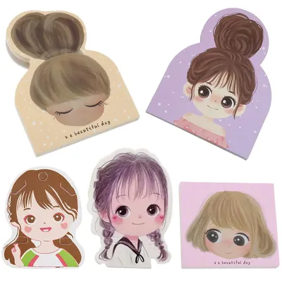 50pcs/lot Barrettes Packing Paper Card Cute Small Girls Display Cards for DIY Headwear Hairpins