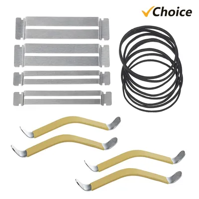 Guitar Rubber Coated String Spreaders Fingerboard Guard with Rubber Band Tool for Fretboard Cleaning